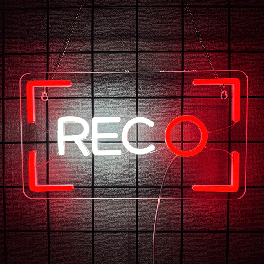 Party Games Stream - REC Neon Sign For Wall Decor,Light