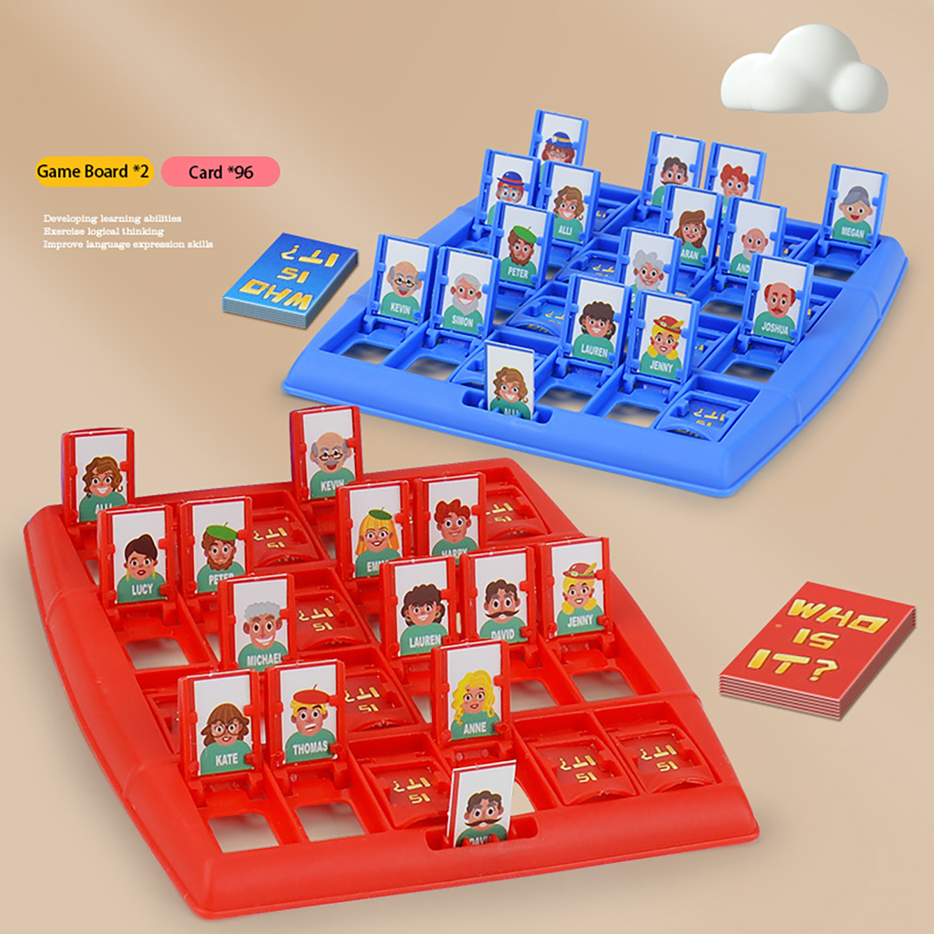 Party Games At Home - Family Guessing Board Game Who Am