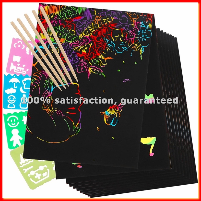 Party Games Kit - Scratch Paper Art Set, Black Crafts