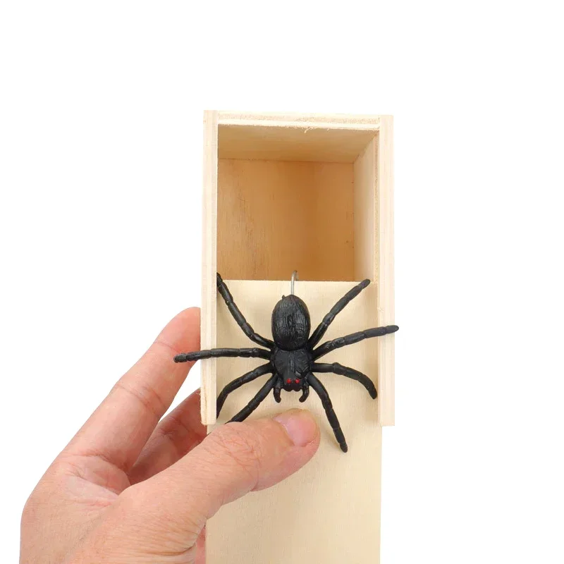 Party Games Best - Trick Spider Funny Scare Box Wooden