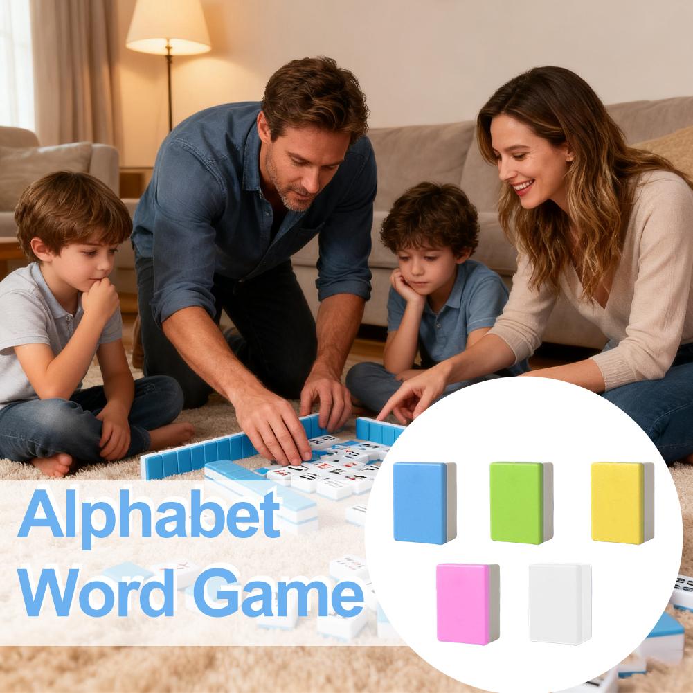 Party Games No Props - Kids Alphabet Mahjong Set Word Spelling