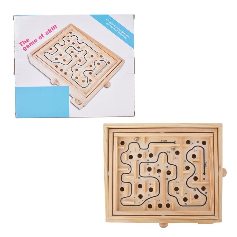 Party Games At Home - Adult Kid Wooden Educational Maze Brain
