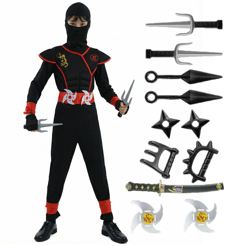 Black and Blue Ninja Costume f - Party Games Crazy ulasan dan harga
