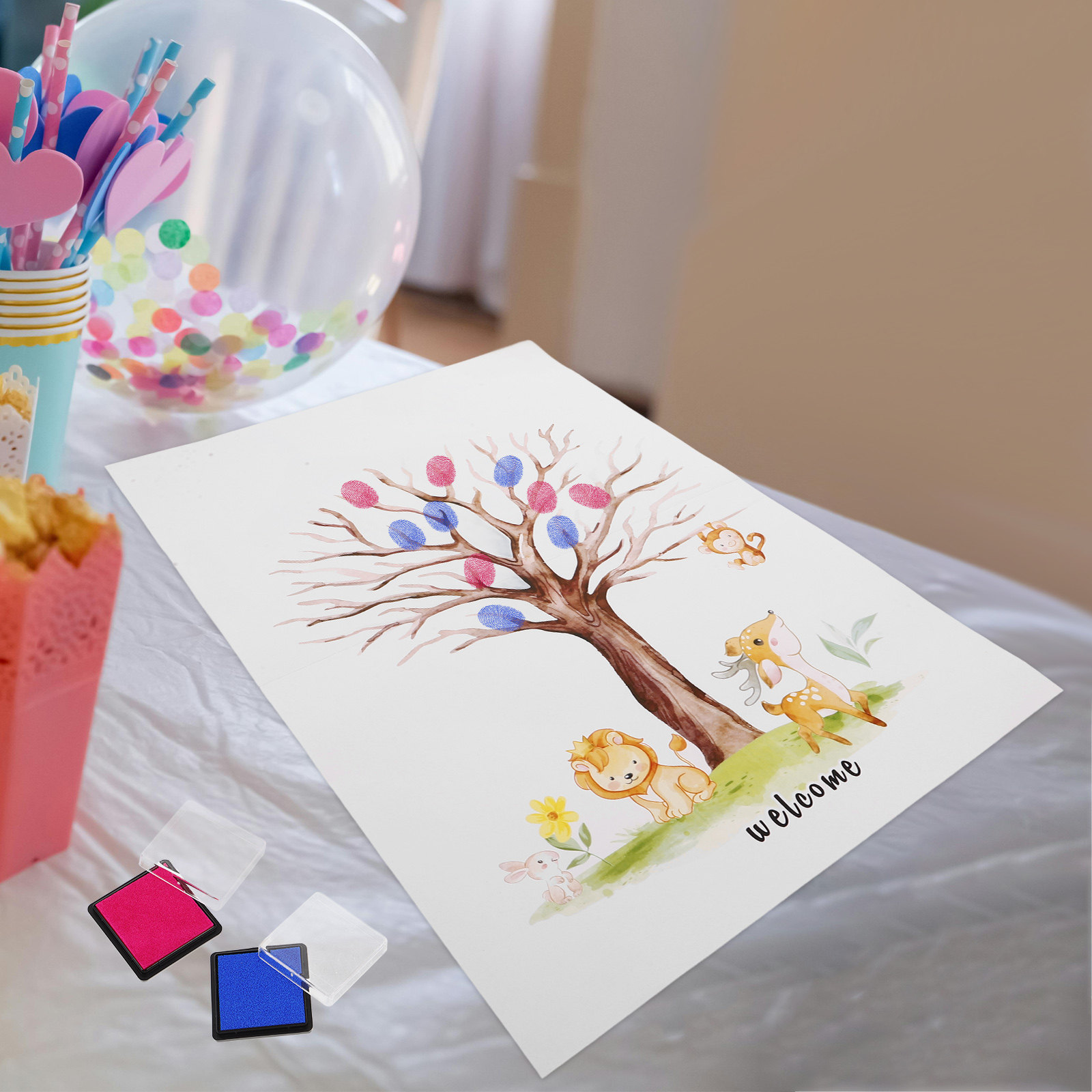 1Set Gender Reveal Fingerprint - Book Party Games ulasan dan harga