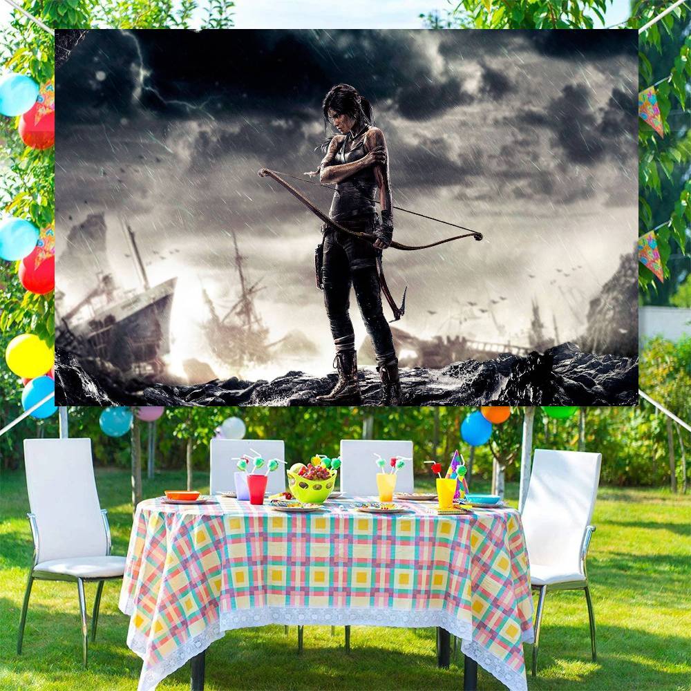 1pc Tomb Raider Game Photograp - Party Games Stream ulasan dan harga