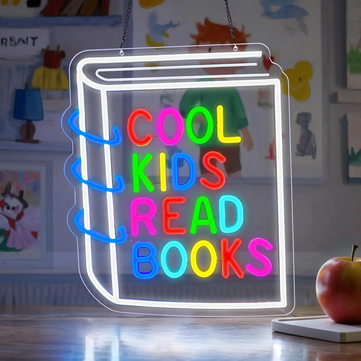 Cool Kids Read Books Neon Sign - Book Party Games ulasan dan harga