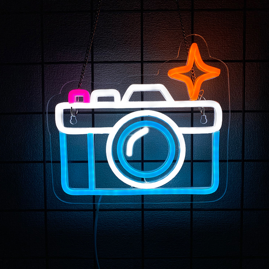 Camera Neon Sign For Wall Deco - Party Games Stream ulasan dan harga