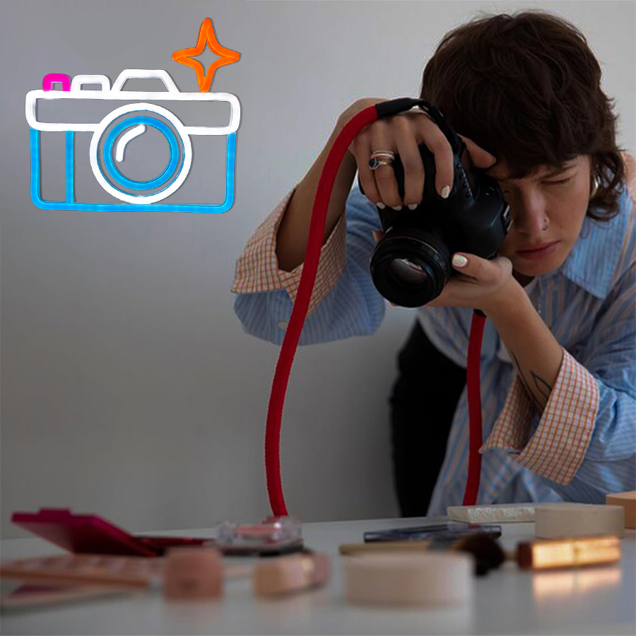 Camera Neon Sign For Wall Deco - Party Games Stream ulasan dan harga