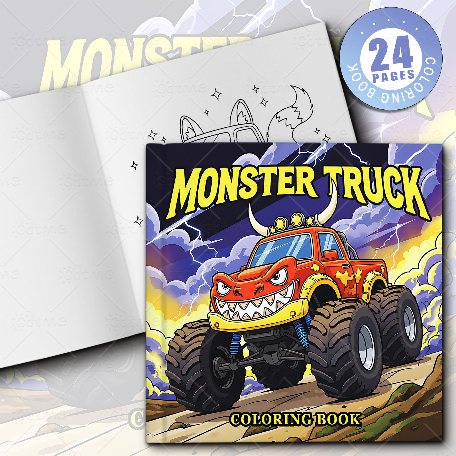 MONSTER TRUCK Coloring Book fo - Book Party Games ulasan dan harga