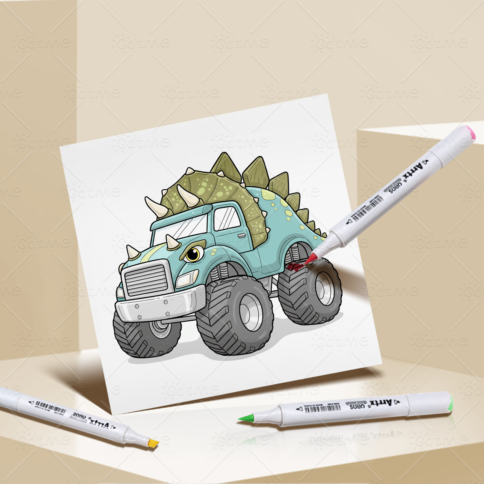 MONSTER TRUCK Coloring Book fo - Book Party Games ulasan dan harga