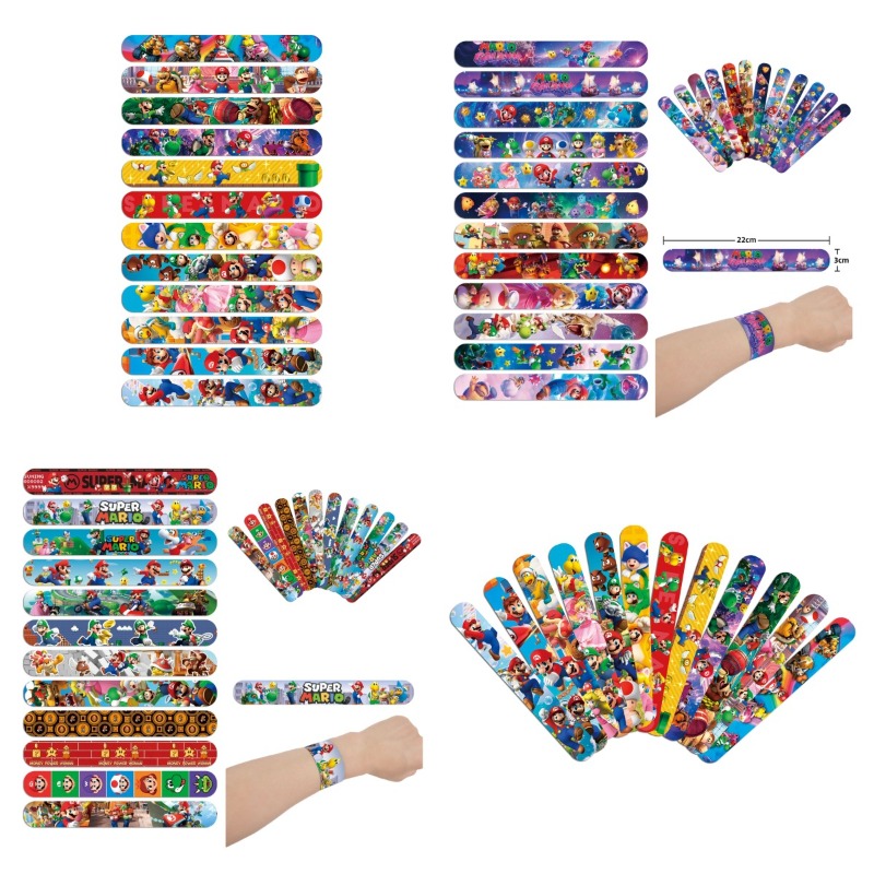 Super Mario PVC Slap Bracelets - Party Games Crazy ulasan dan harga